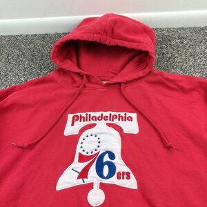 Philadelphia 76ers Hoodie Hardwood Classics Vintage Logo Sweatshirt Mens XL Tall